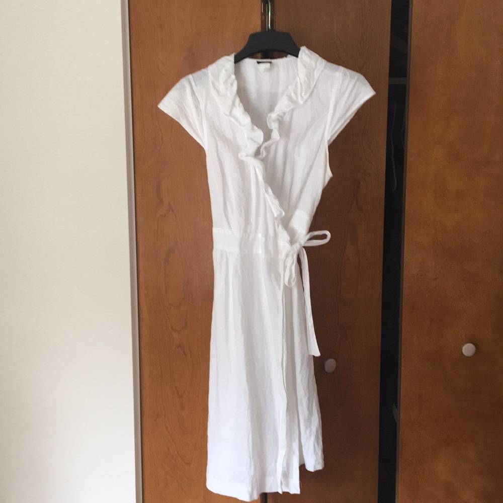 J.Crew, 100% linen wrap dress